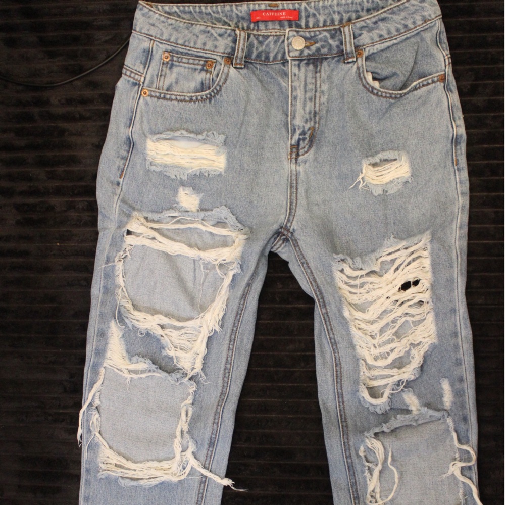 Caffeine Ripped Jeans! (Size Small) - Picture 2 of 5